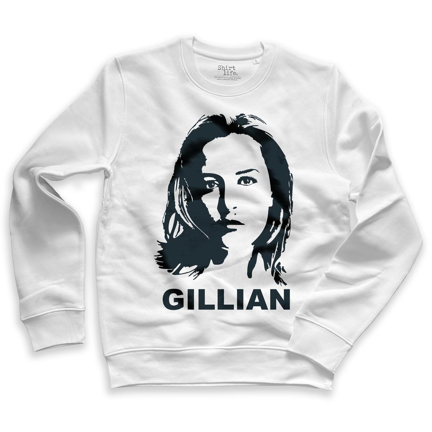 Gillian anderson hvid sweatshirt