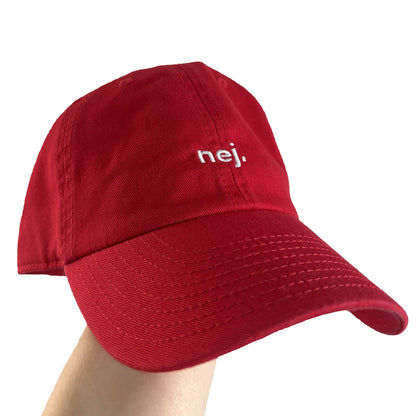 Nej hat i dad cap rød version 